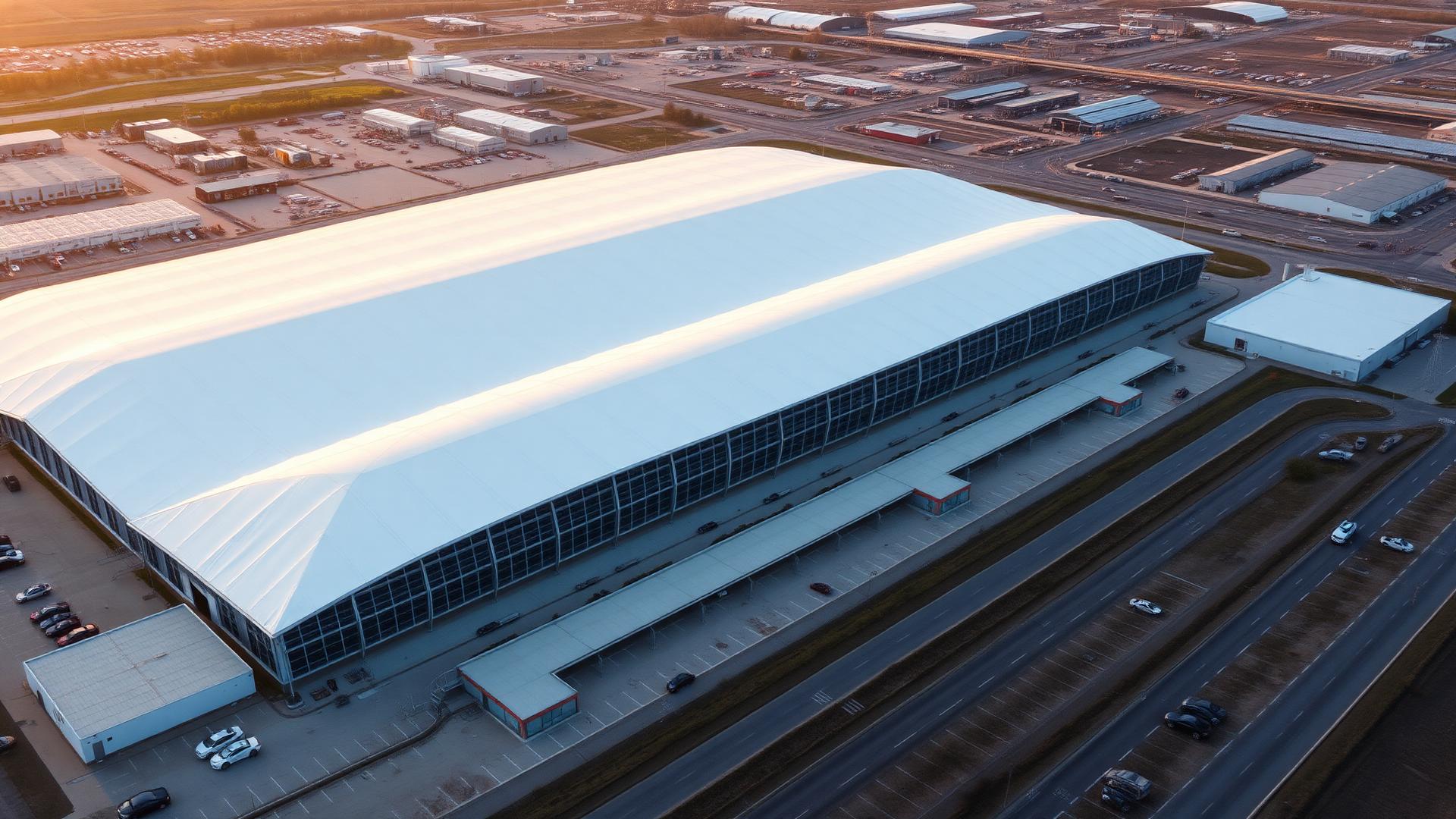 Fabric building installed in Sarnia, Ontario by Building Depot