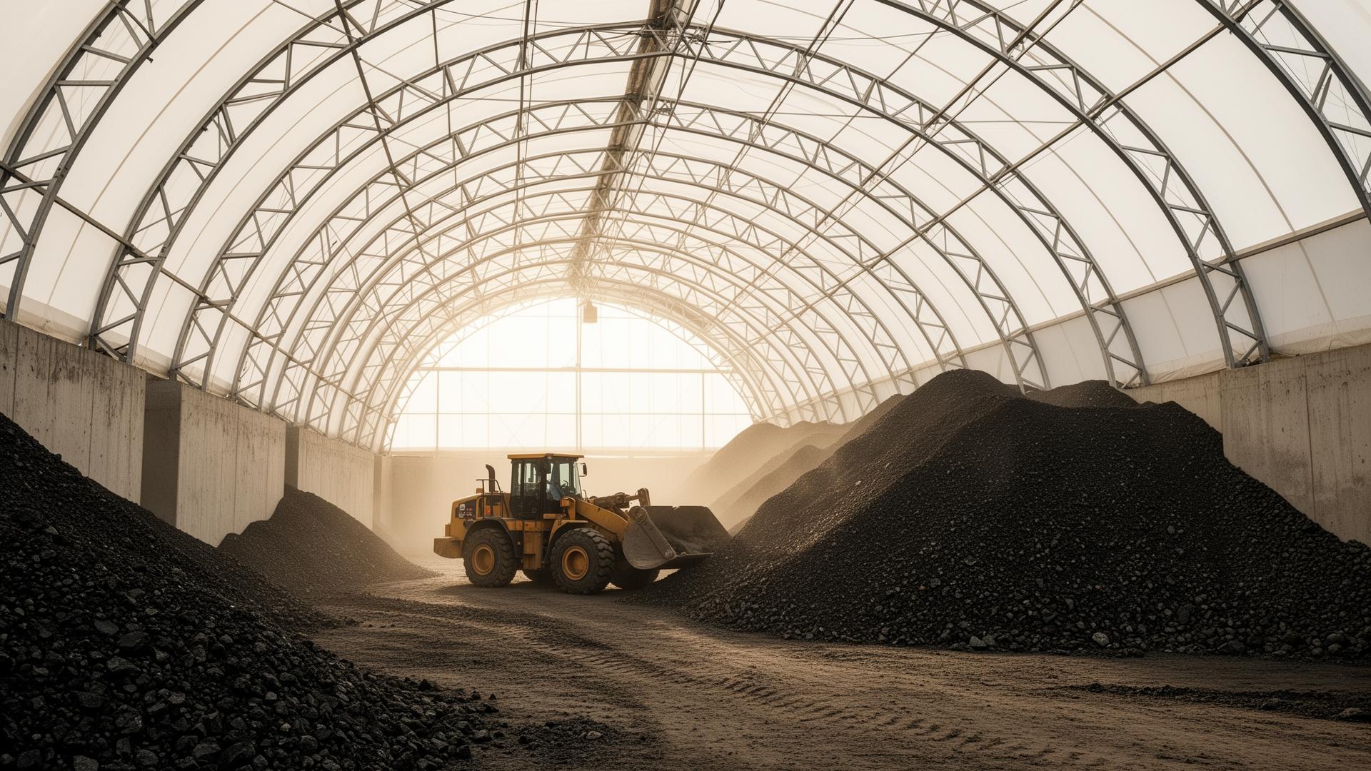 Mining fabric building installed in Northern Ontario by Building Depot