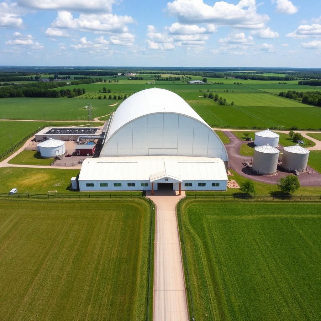 MegaDome agricultural fabric building Ontario dairy farm