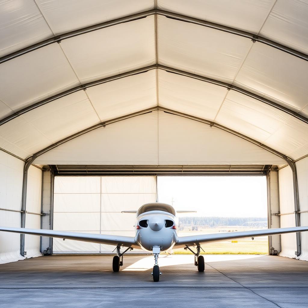 MegaDome aircraft hangar at Ontario regional airport