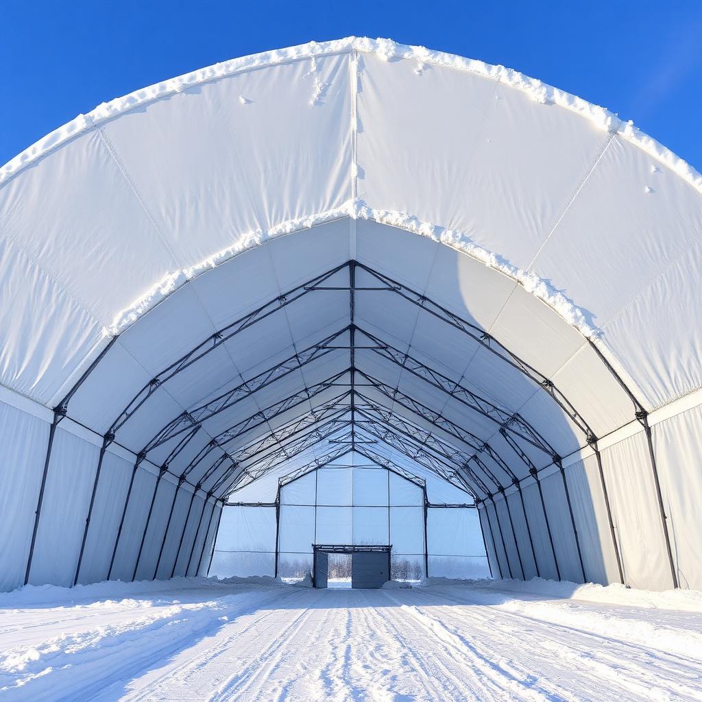 MegaDome fabric building engineered for Ontario snow load