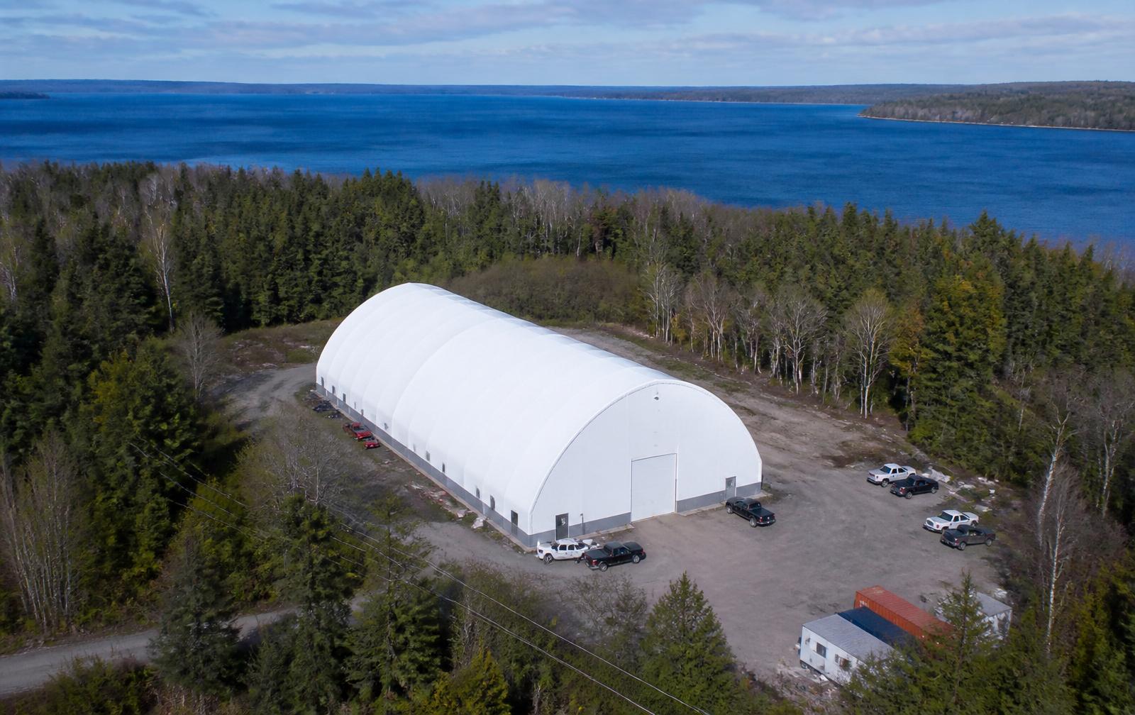 Fabric building installed in North Bay, Ontario by Building Depot