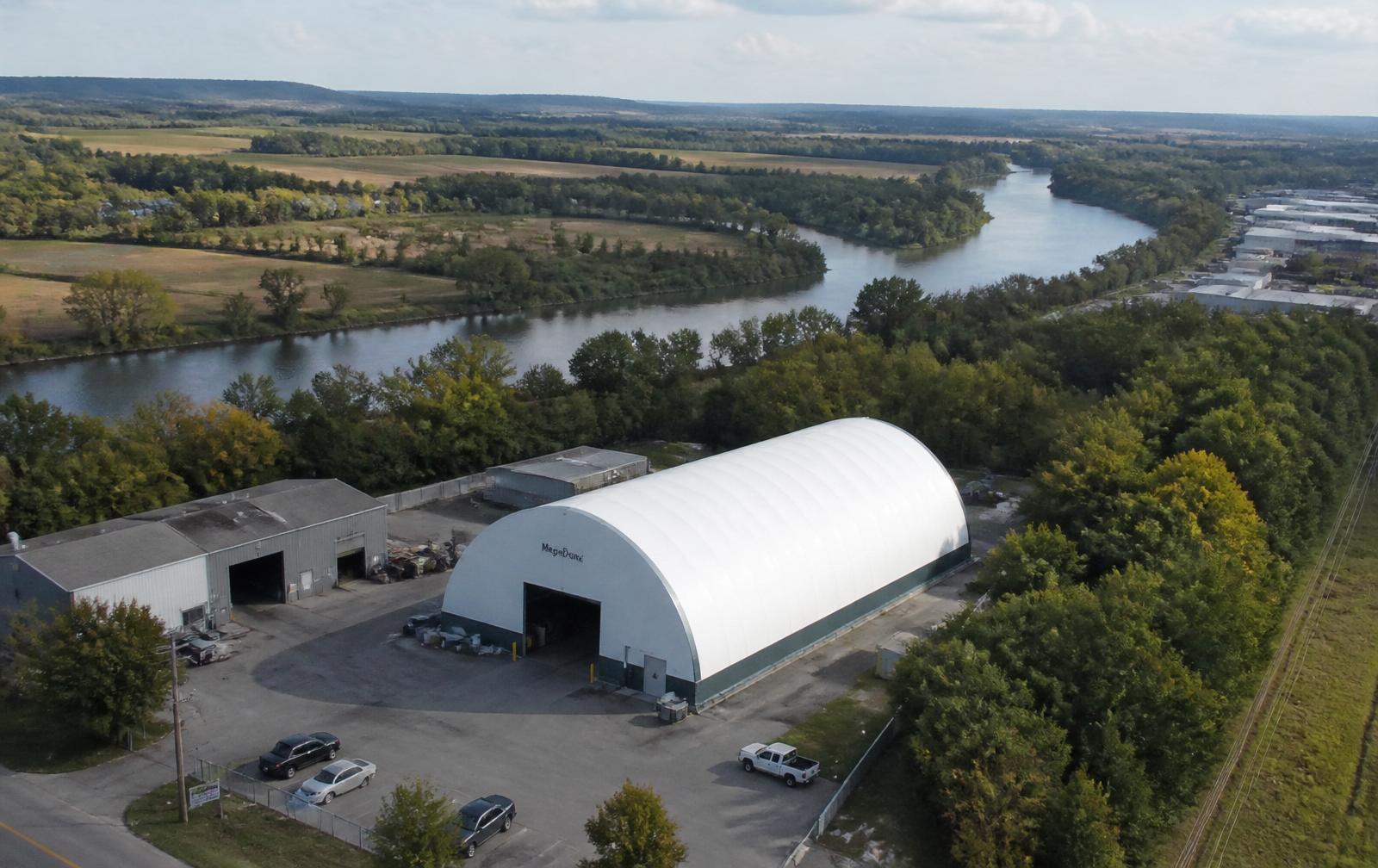Fabric building installed in Peterborough, Ontario by Building Depot