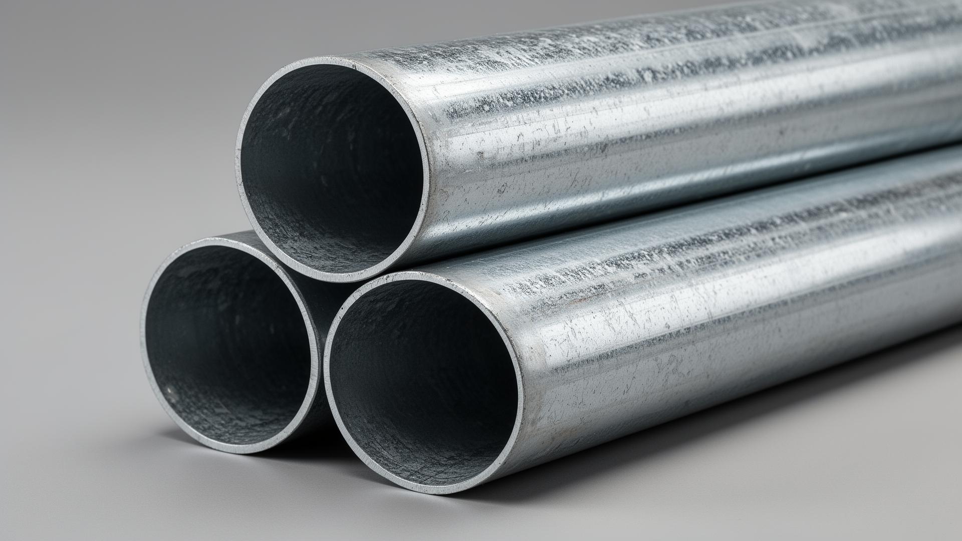 Hot-dip galvanized steel tube used in a fabric building frame